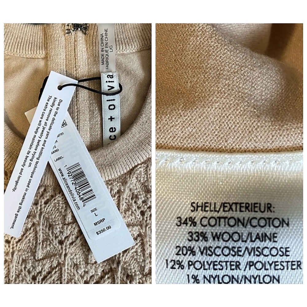 Alice + Olivia Lulu Wool Blend Halter Knitted Midi Dress - Picture 12 of 16